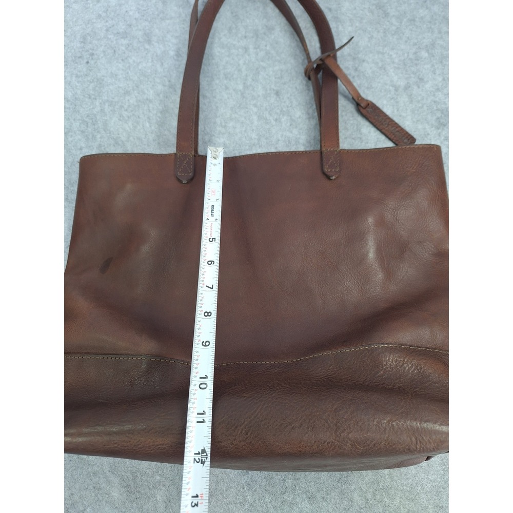 Buffalo‎ Jackson Brown Leather Tote Bag Shoulder Bag Full Grain Minimalist - Picture 6 of 16